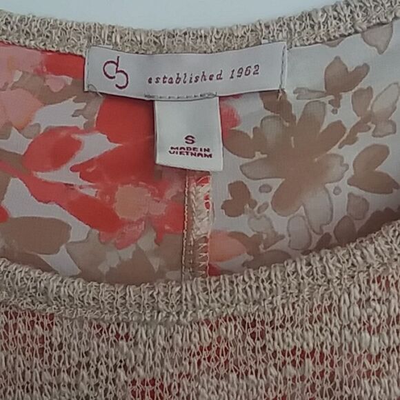 Dress Barn Layered Look Lightweight Sweater with Built in Chiffon Sleeve… - Picture 2 of 9